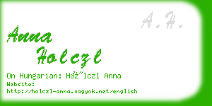 anna holczl business card